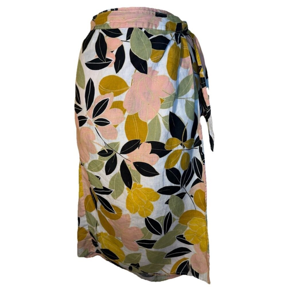 Rachel Zoe Floral Wrap Skirt in Yellow, Pink, Black, Olive